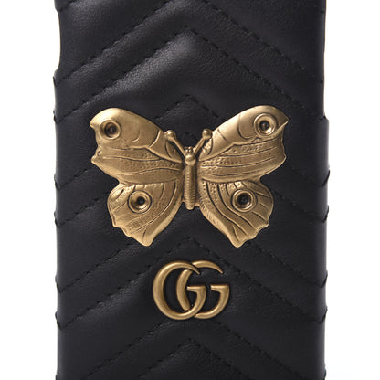 Gucci Calfskin Matelasse Animal Studs GG Marmont iPhone 7/8 Case Black 7 of 7