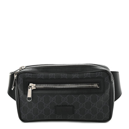 Gucci Soft GG Supreme Monogram Web Belt Bag Black Grey 1 of 9