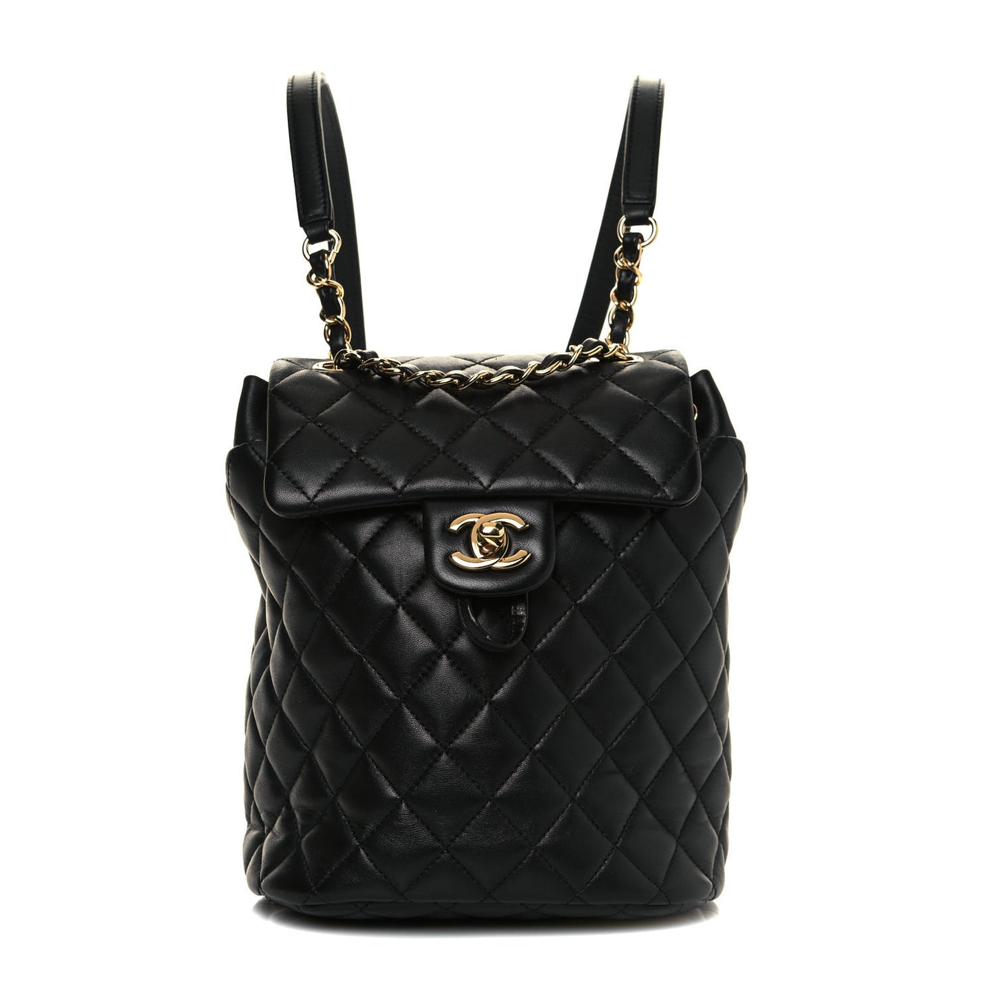 Calfskin Quilted Mini Urban Spirit Backpack Black
