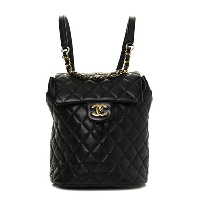 Chanel Calfskin Quilted Mini Urban Spirit Backpack Black 1 of 12