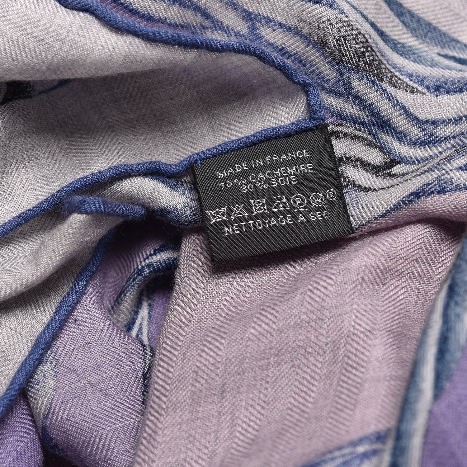 Hermes Cashmere Silk Robe De Soir Shawl 140 3 of 4