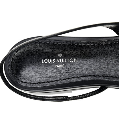 Louis Vuitton Monogram Cherie Slingback Pumps 36 Black 6 of 8
