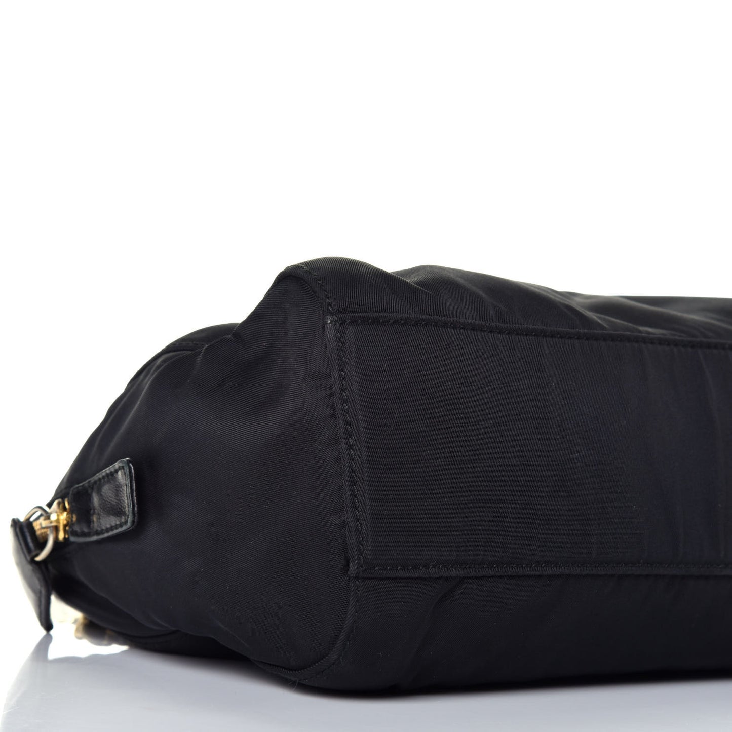 Tessuto Nylon Chain Shoulder Bag Black