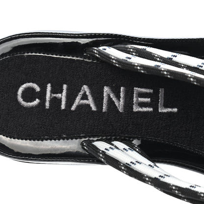 Chanel Cord CC Chain Thong Sandals 35 Black 6 of 7