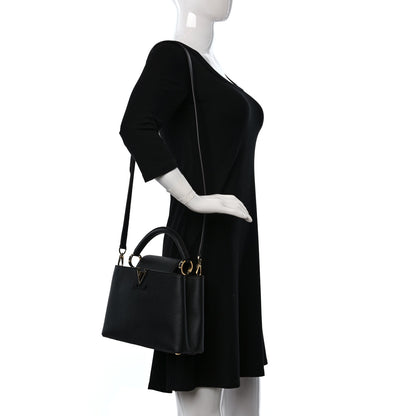Louis Vuitton Taurillon Capucines BB Black 2 of 8