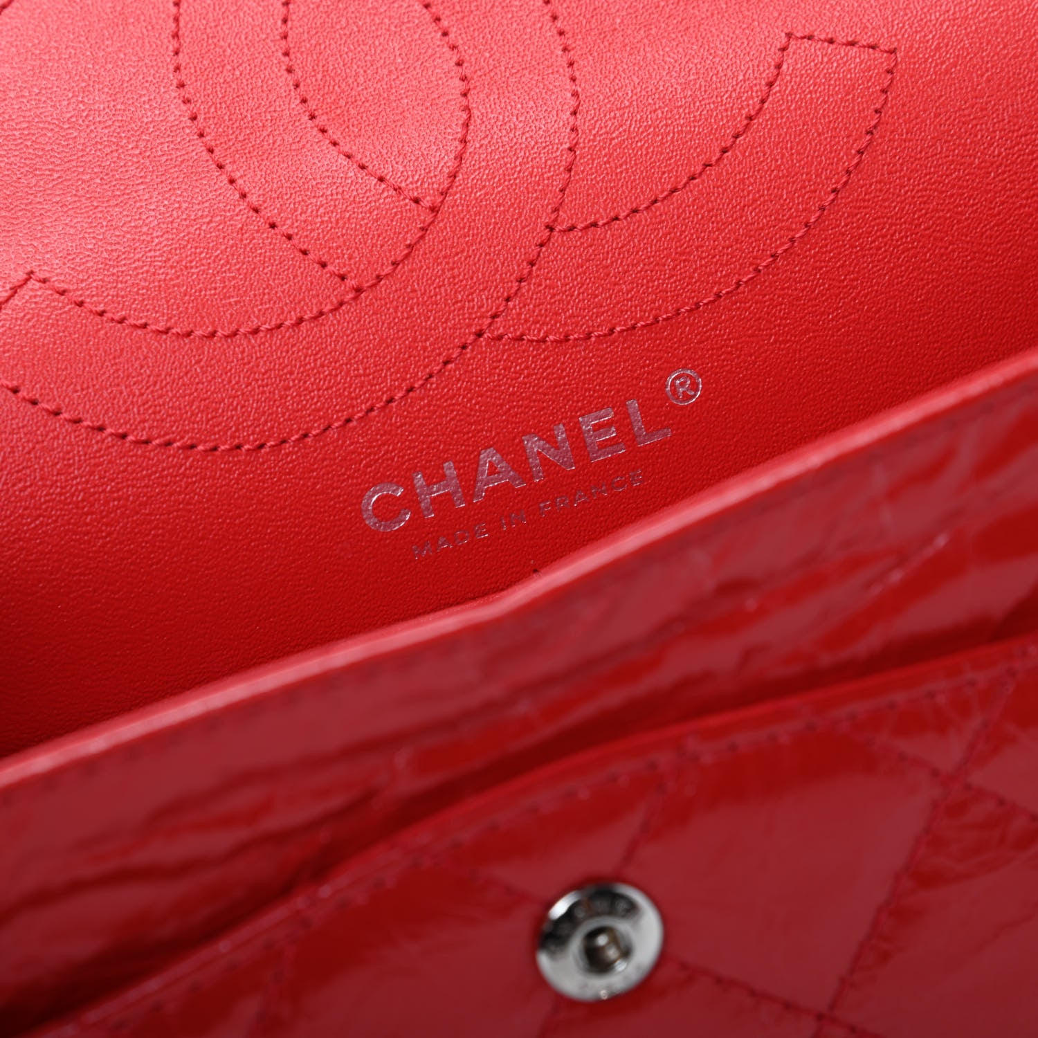 Chanel Aged Glazed Calfskin Quilted 2.55 Reissue 226 Flap Red 8 of 10
