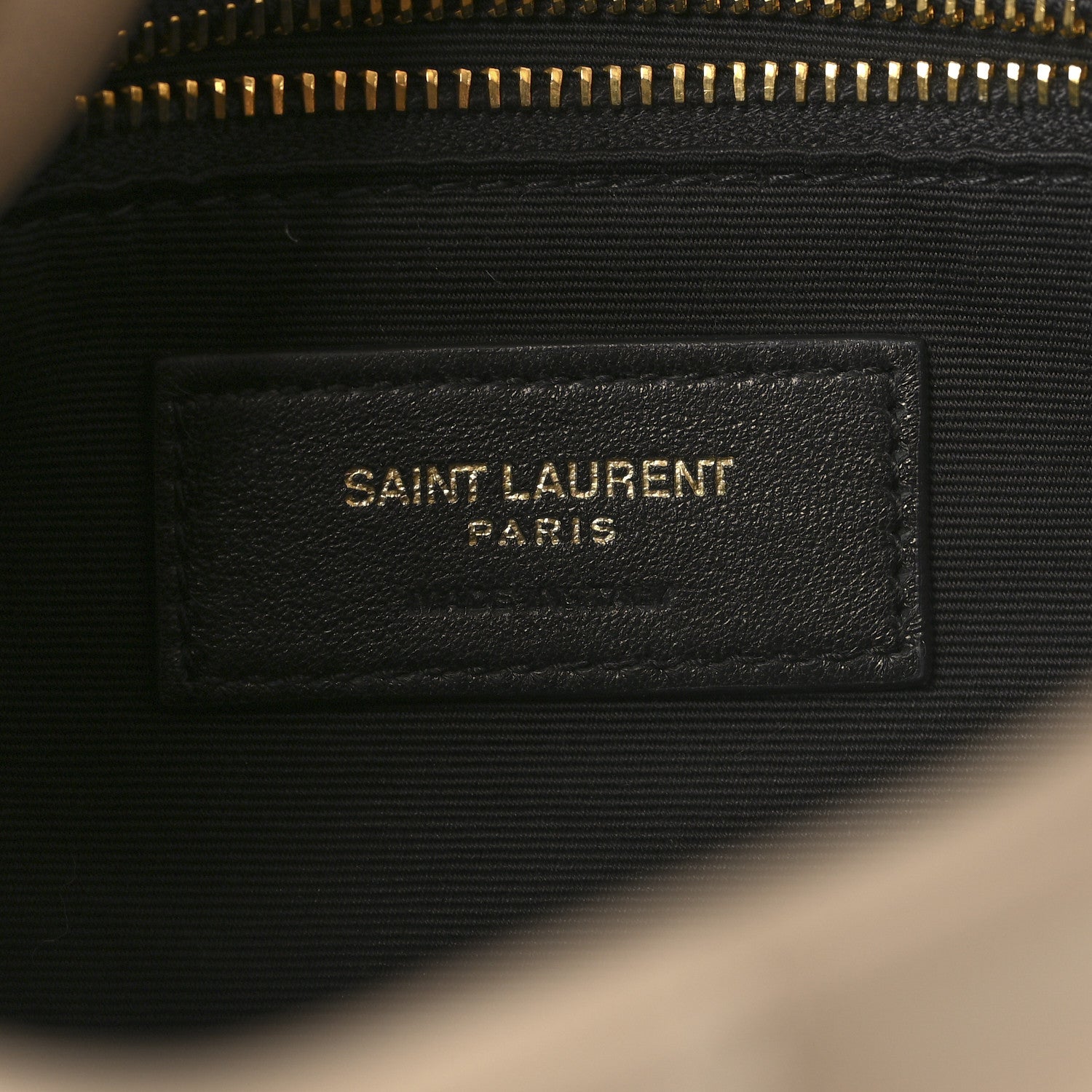 Saint Laurent Lambskin Quilted Toy Loulou Puffer Monogram Chain Satchel Dark Beige 6 of 10