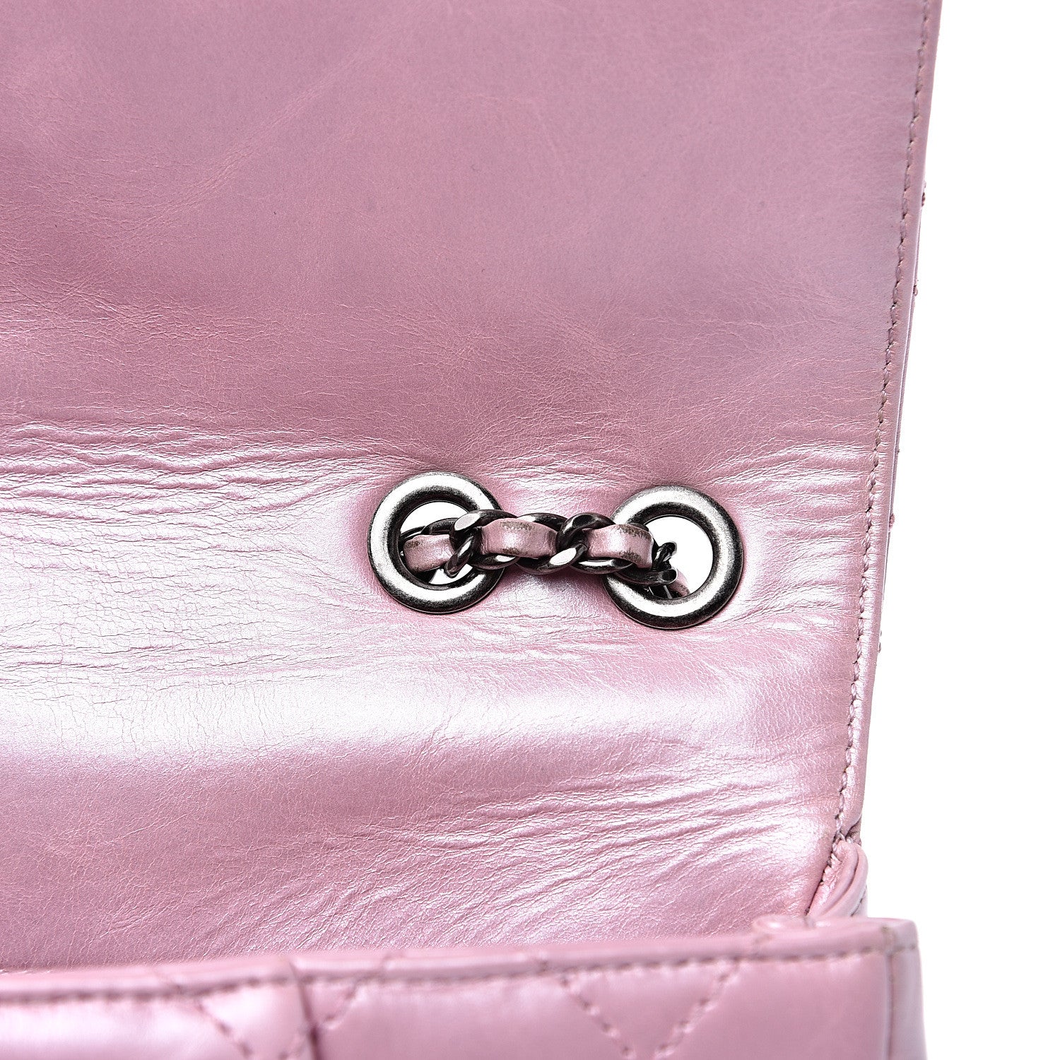 Chanel Glazed Calfskin Quilted Coco Pleats Flap Pink 13 of 19