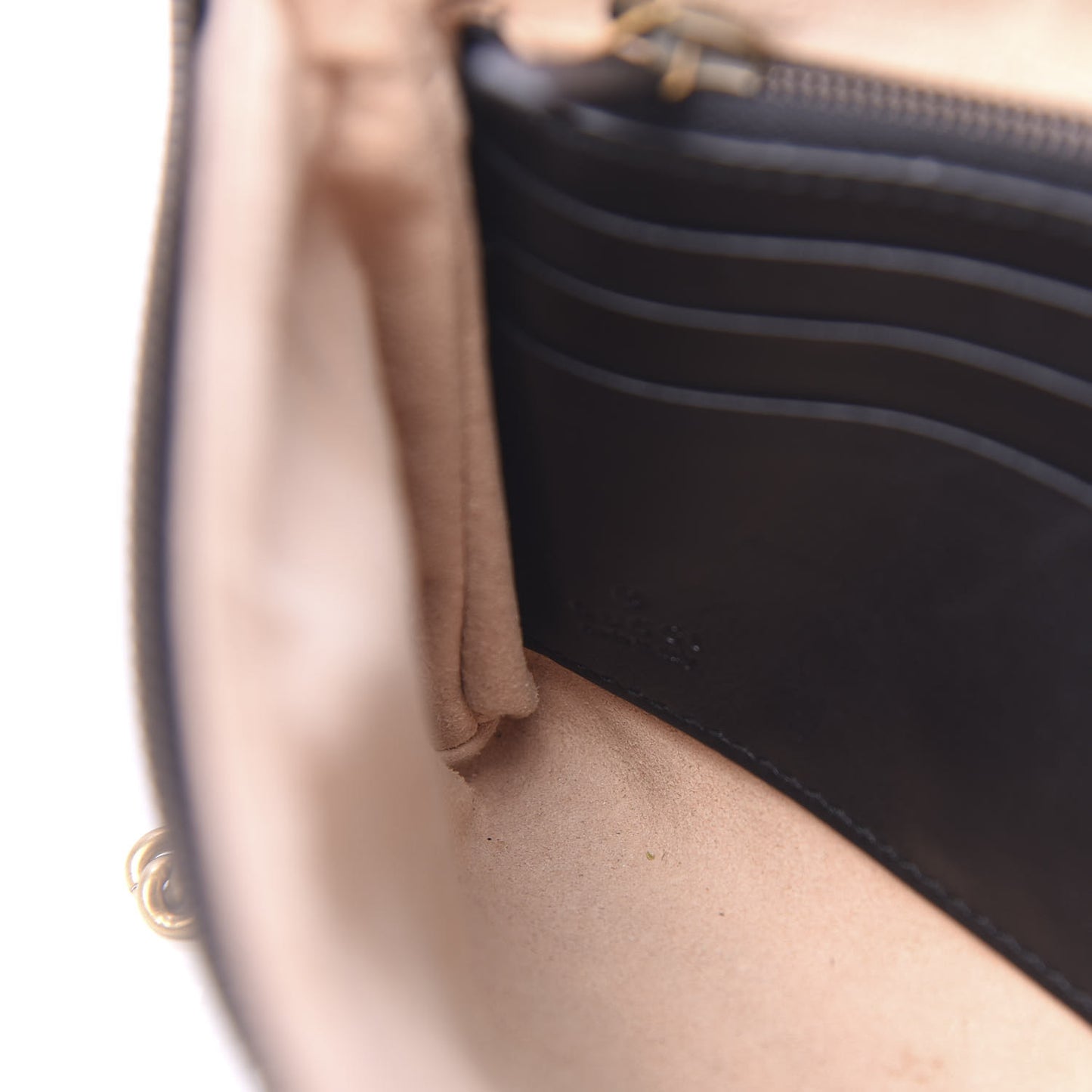 Calfskin Matelasse Mini GG Marmont Chain Bag Black