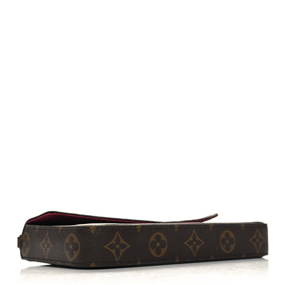 Louis Vuitton Monogram Pochette Felicie Chain Wallet Fuchsia 5 of 13