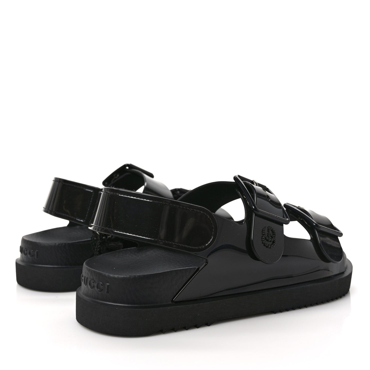 Rubber Mini Double G Womens Isla Dad Sandals 36 Black