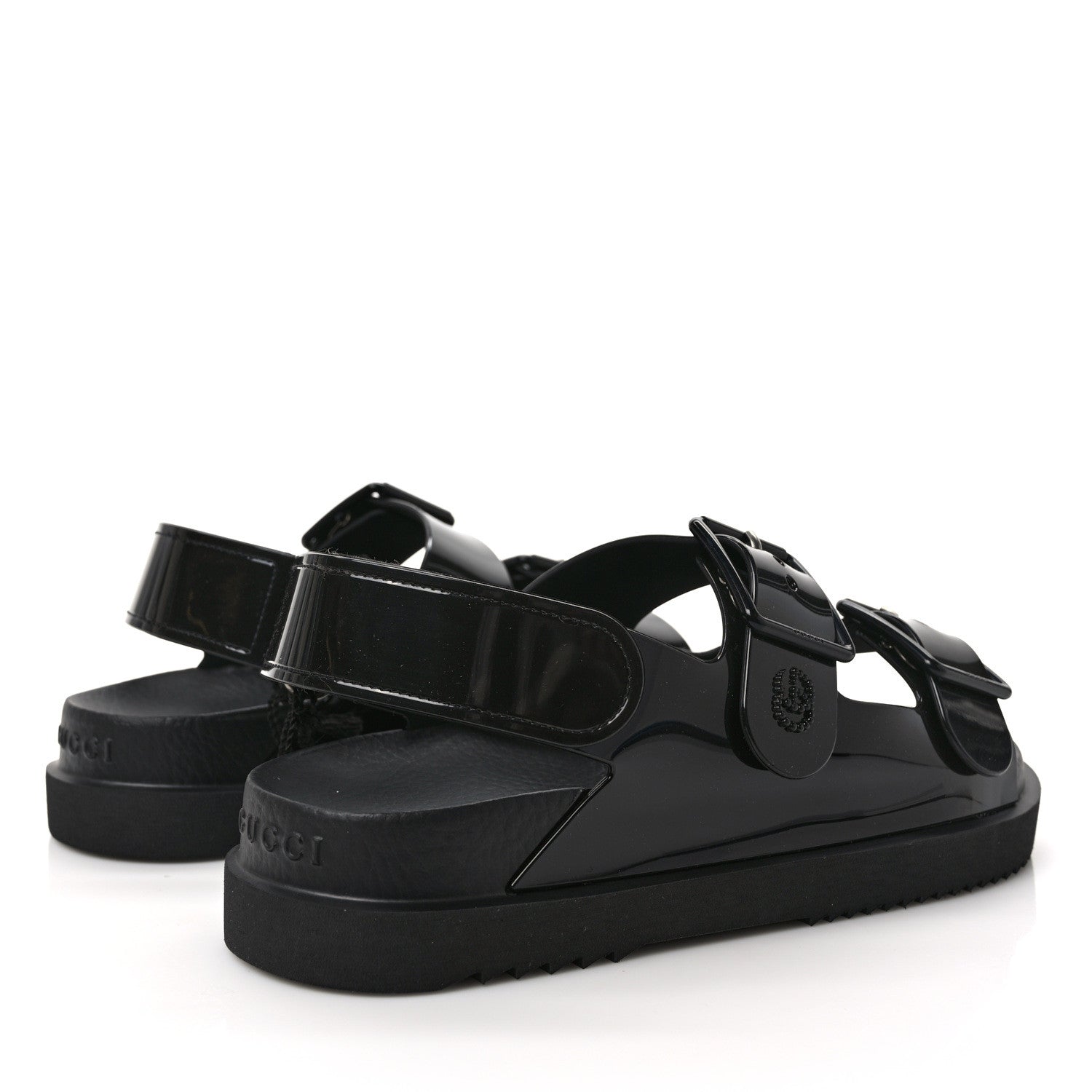 Gucci Rubber Mini Double G Womens Isla Dad Sandals 36 Black 4 of 8