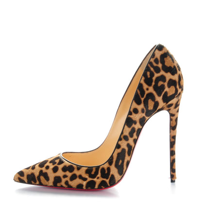 Christian Louboutin Pony Hair Jaguar Printed So Kate 120 Pumps 38 Brown 1 of 7