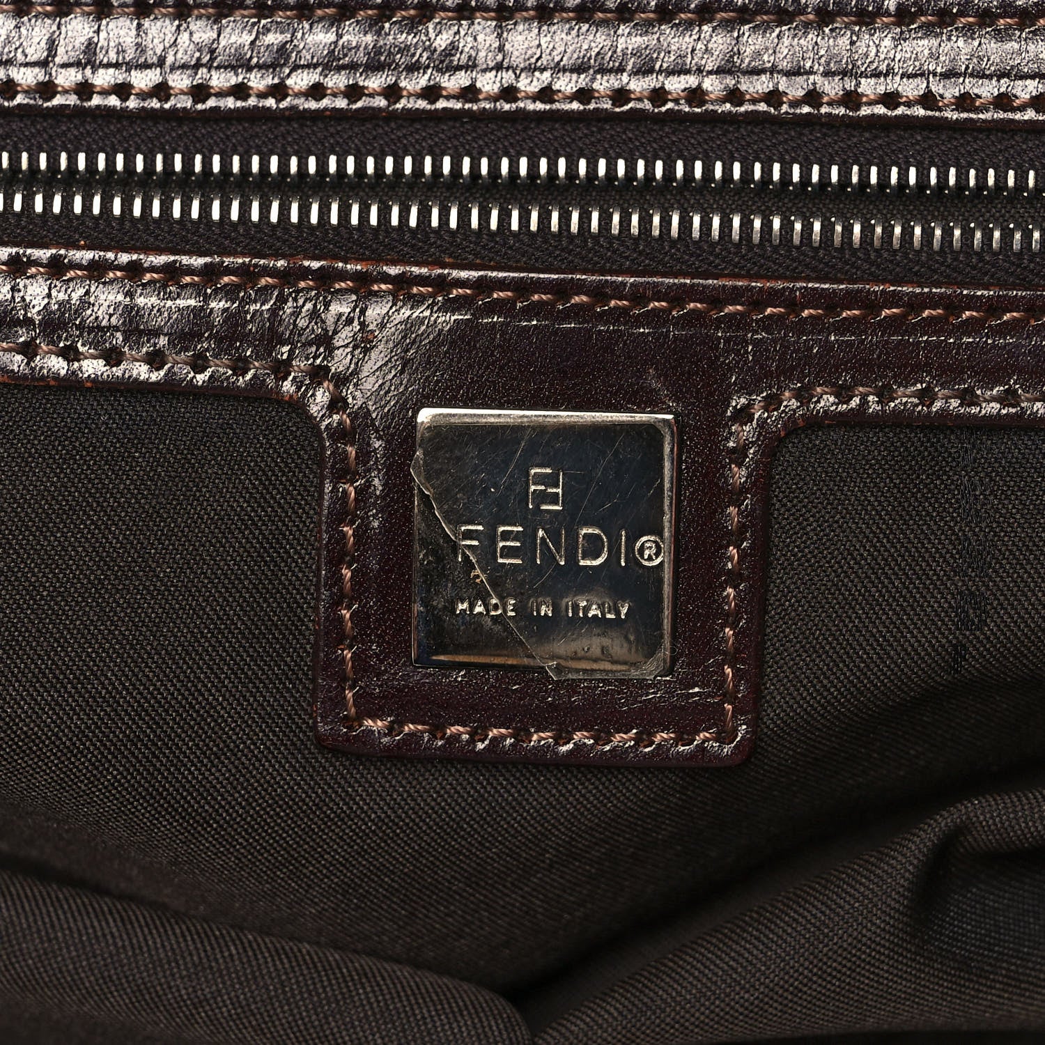 Fendi Denim Holdall Tote Blue 6 of 12