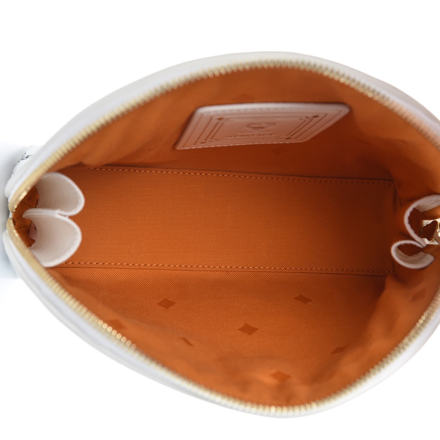 MCM Visetos Heritage Cosmetic Pouch White 5 of 8
