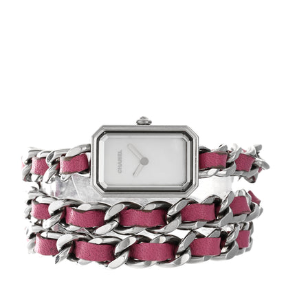 Chanel Stainless Steel Lambskin Mother of Pearl 16mm Premiere Rock Triple Row Quartz Watch Pink 2 of 4