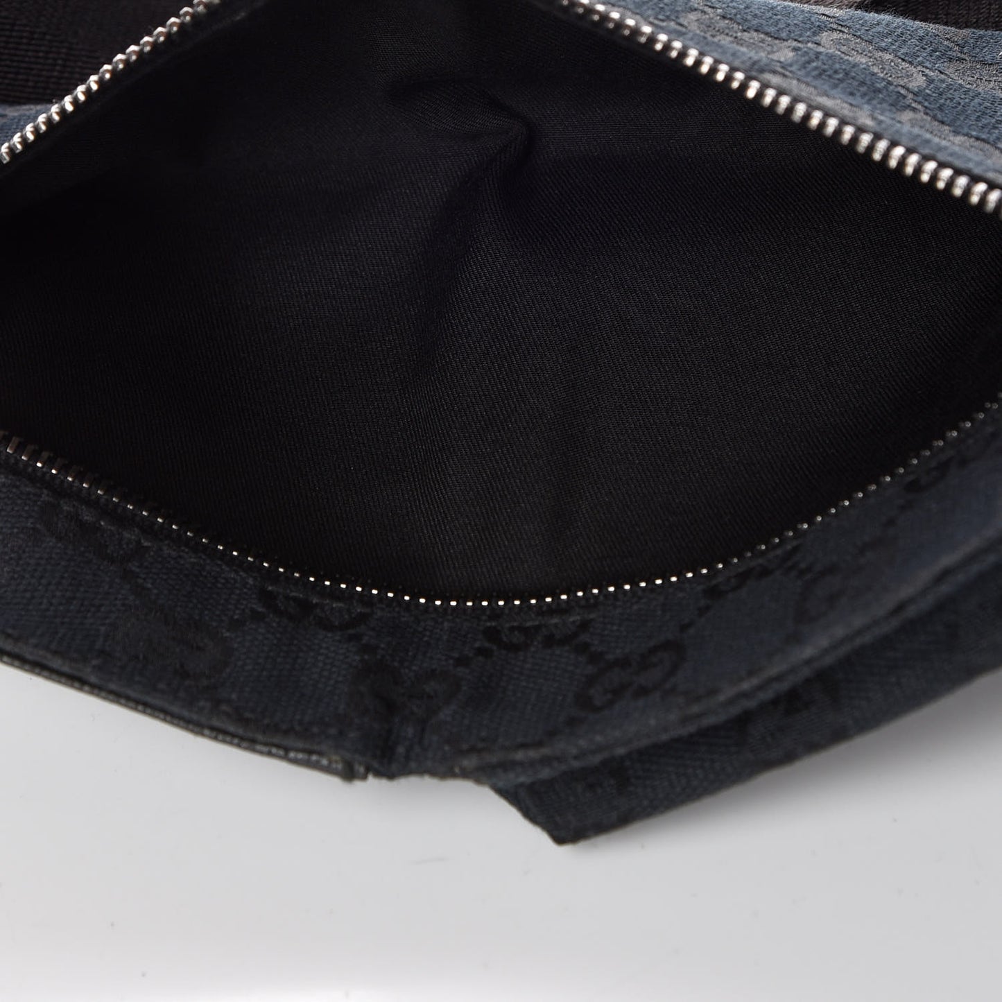 GG Monogram Double Pocket Belt Bag Black