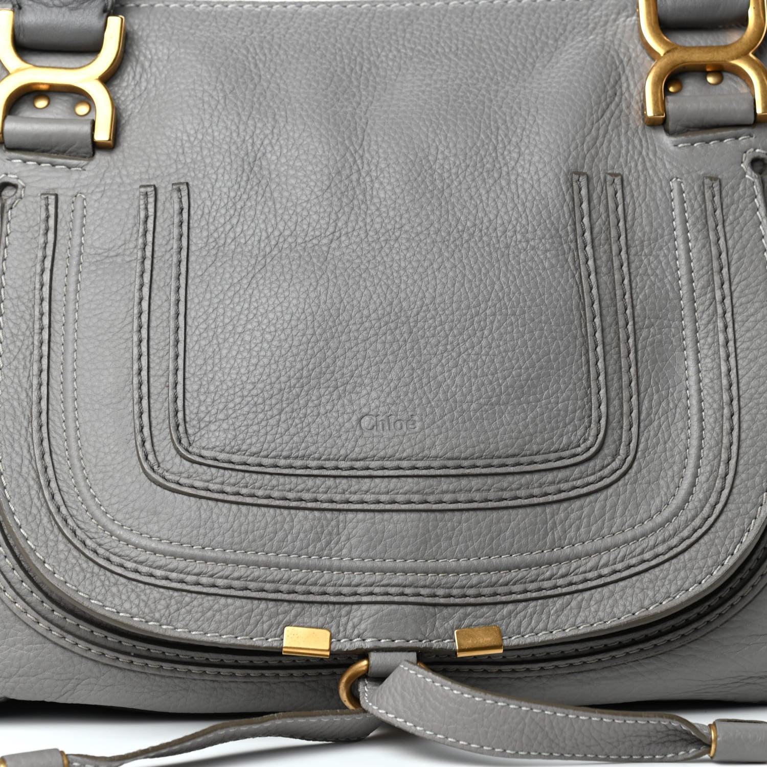 Chloe Calfskin Medium Marcie Satchel Cashmere Grey 9 of 9