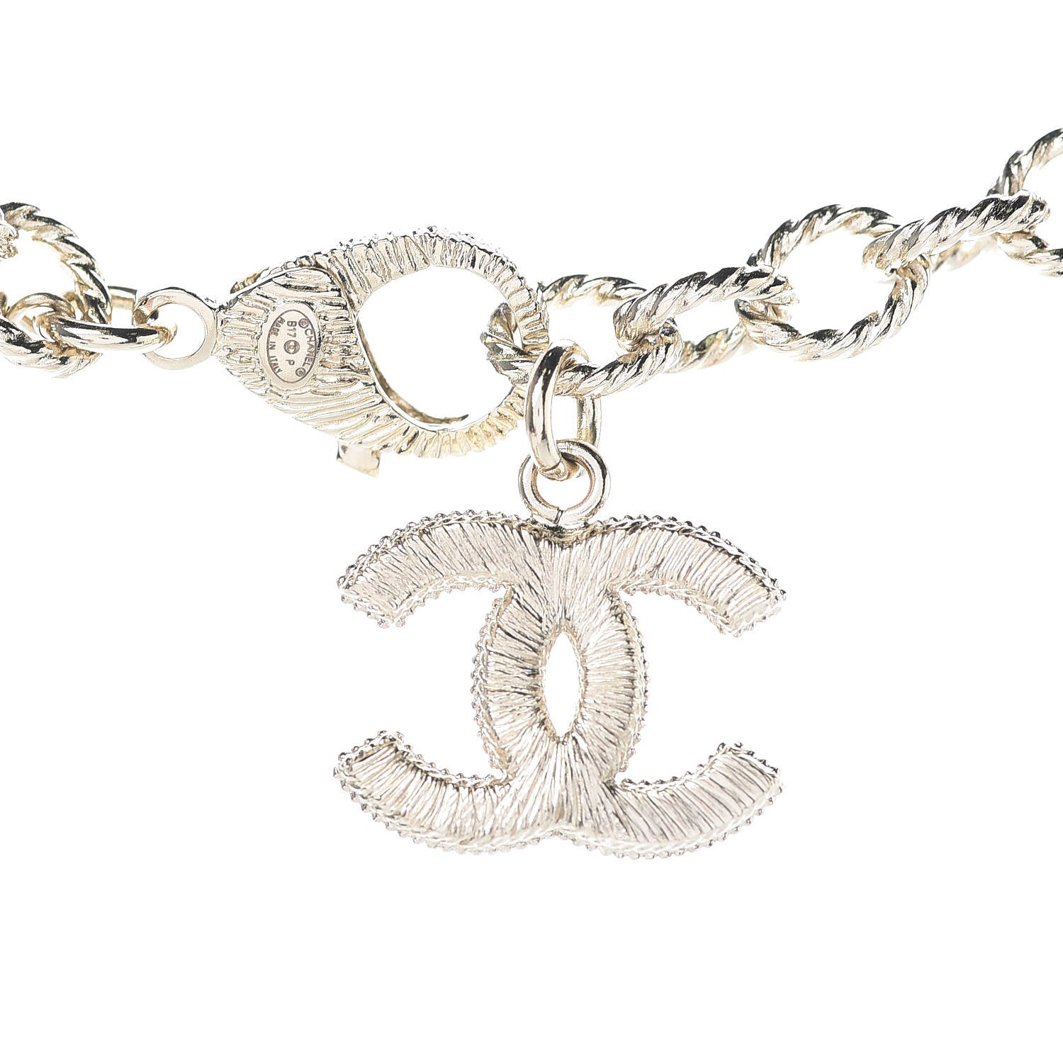 Chanel Graduated Pearl Double Chain CC Long Necklace Golden Pearly White 5 of 6