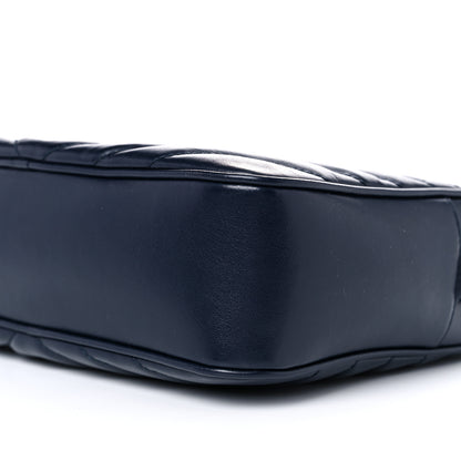 Saint Laurent Calfskin Matelasse Monogram Lou Camera Bag Deep Marine 9 of 12