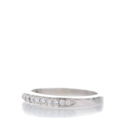 Tiffany Platinum Diamond Half Circle Wedding Band Ring 6.25 3 of 7