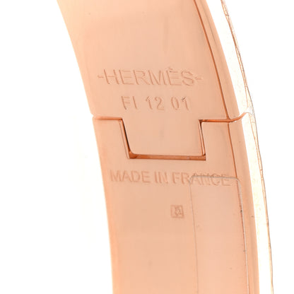 Hermes Enamel Narrow Clic Clac H Fusion Bracelet PM Rose Candeur Jaune Tennis 5 of 6