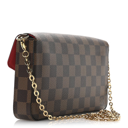 Louis Vuitton Damier Ebene Pochette Felicie Chain Wallet 4 of 10