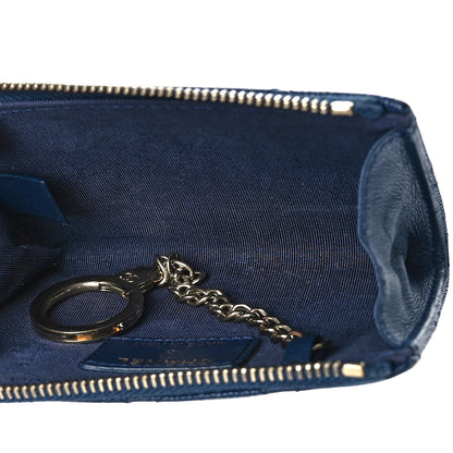 Chanel Caviar Quilted Key Holder Case Navy 5 of 9