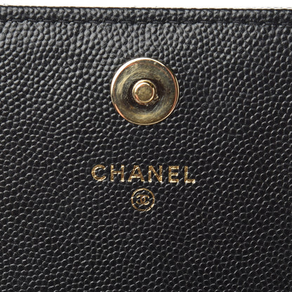 Chanel Caviar Quilted Square Wallet On Chain WOC Black 6 of 12
