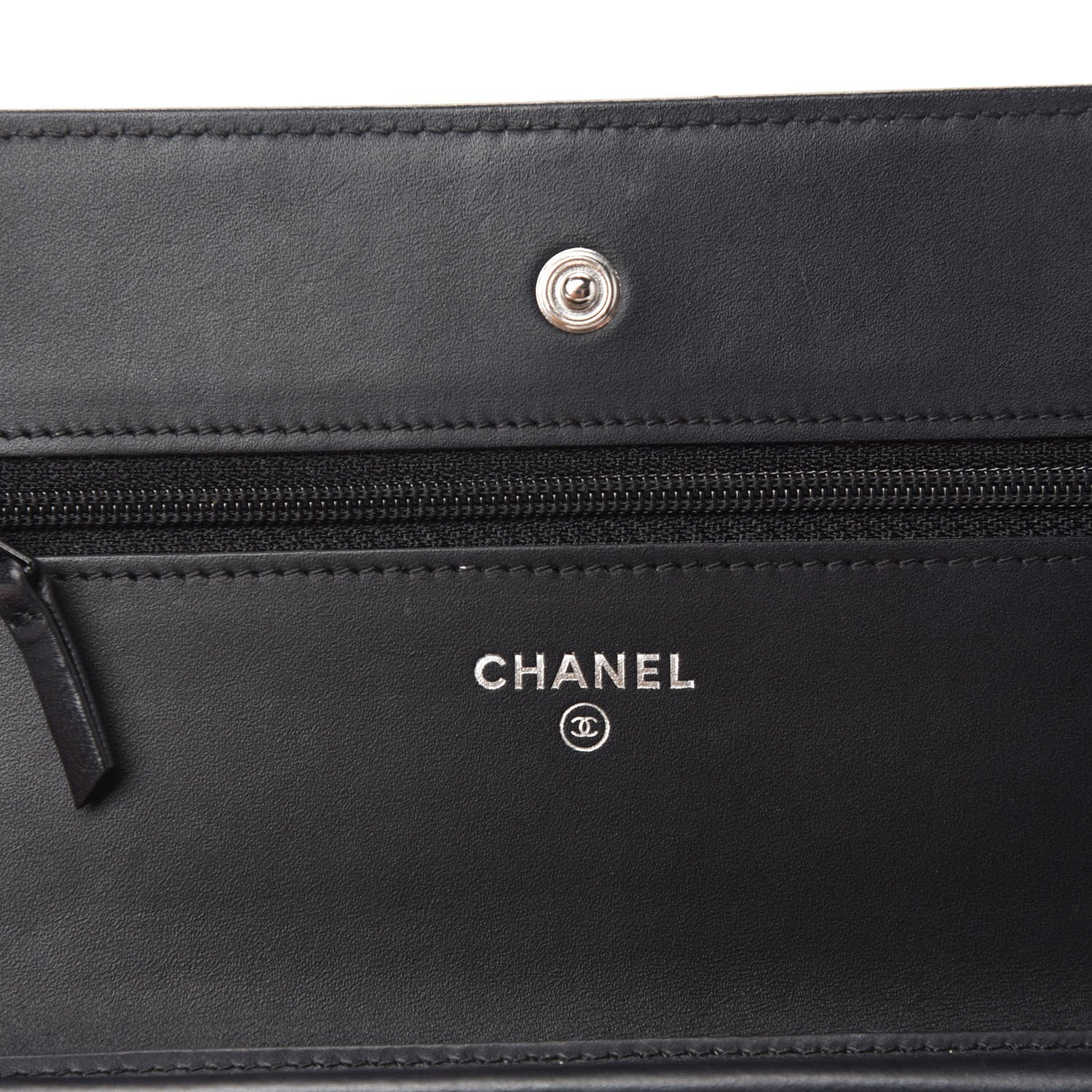 Chanel Patent Quilted Wallet On Chain WOC Black 9 of 13