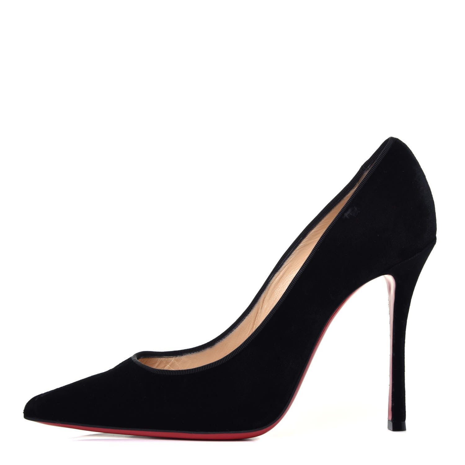 Christian Louboutin Velvet Decoltish 100 Pumps 38.5 Black 1 of 7