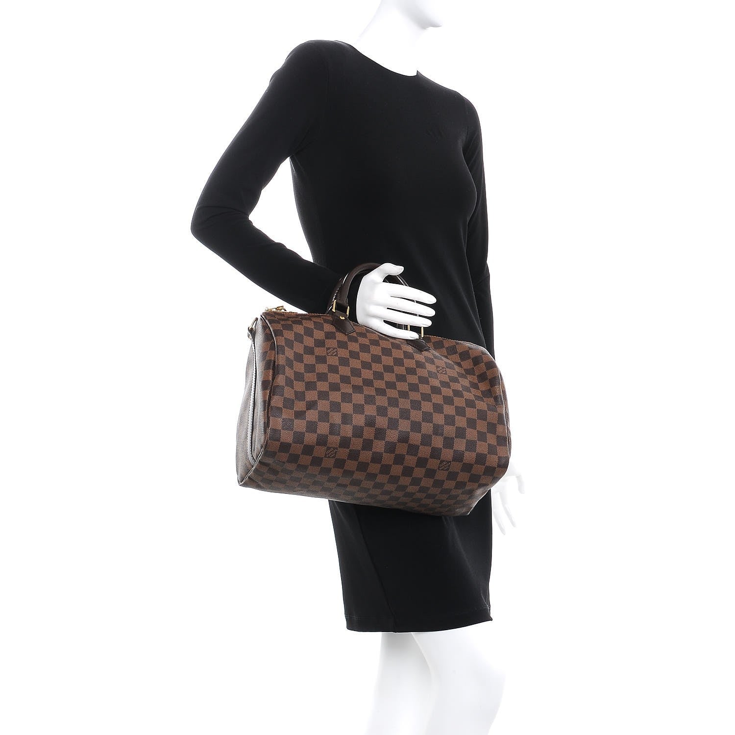 Louis Vuitton Damier Ebene Speedy Bandouliere 35 3 of 9