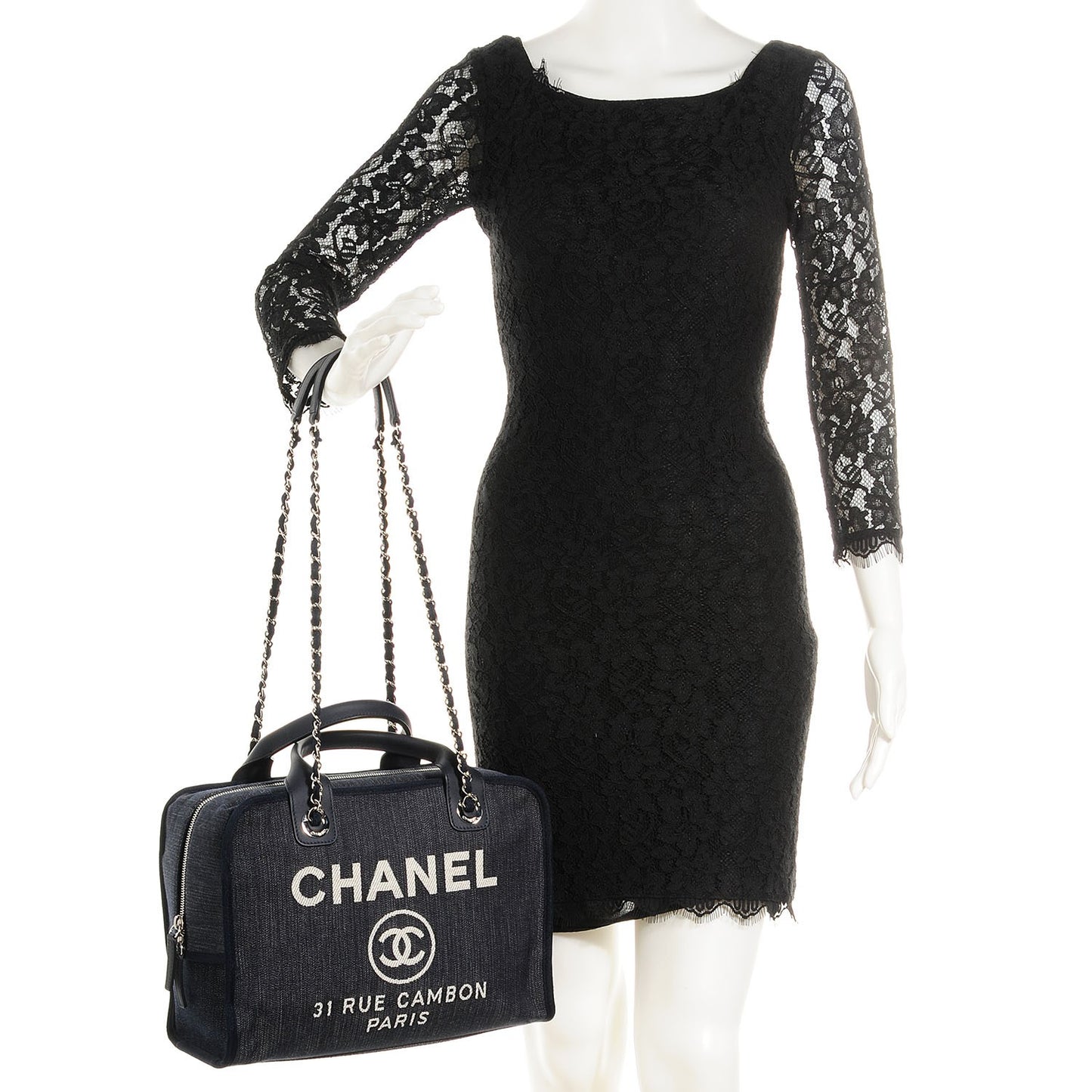 Denim Deauville Bowling Bag Dark Blue