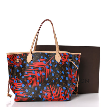 Louis Vuitton Monogram Jungle Dots Neo Neverfull MM Coquelicot Denim 11 of 11