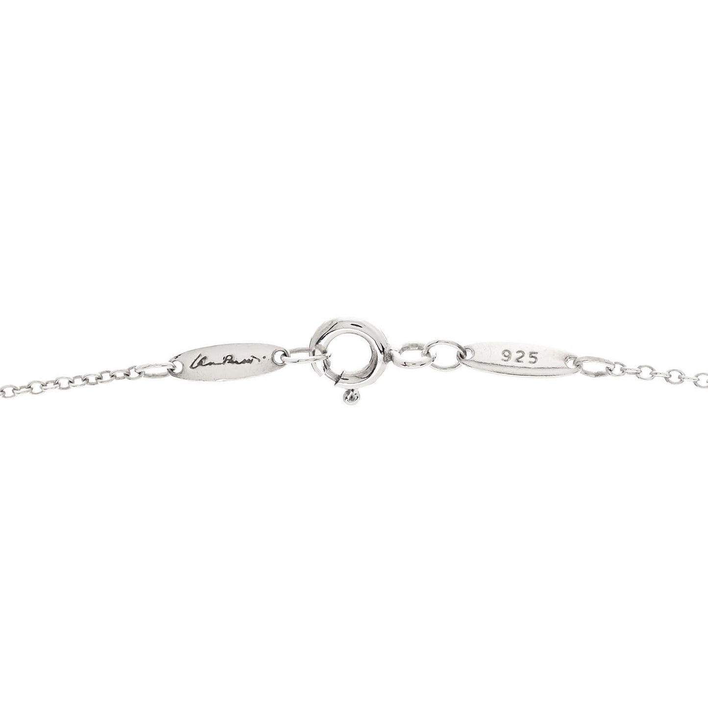 Sterling Silver Diamond 15mm Elsa Peretti Starfish Pendant Necklace