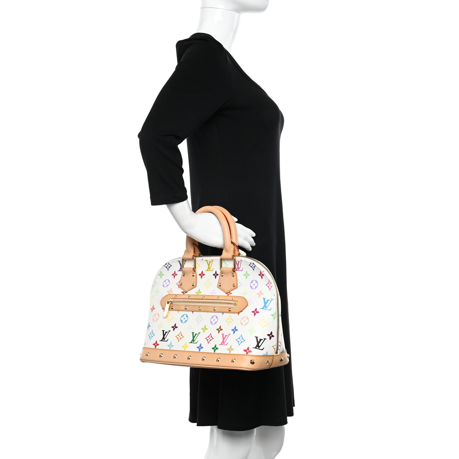 Louis Vuitton Monogram Multicolor Alma White 2 of 9