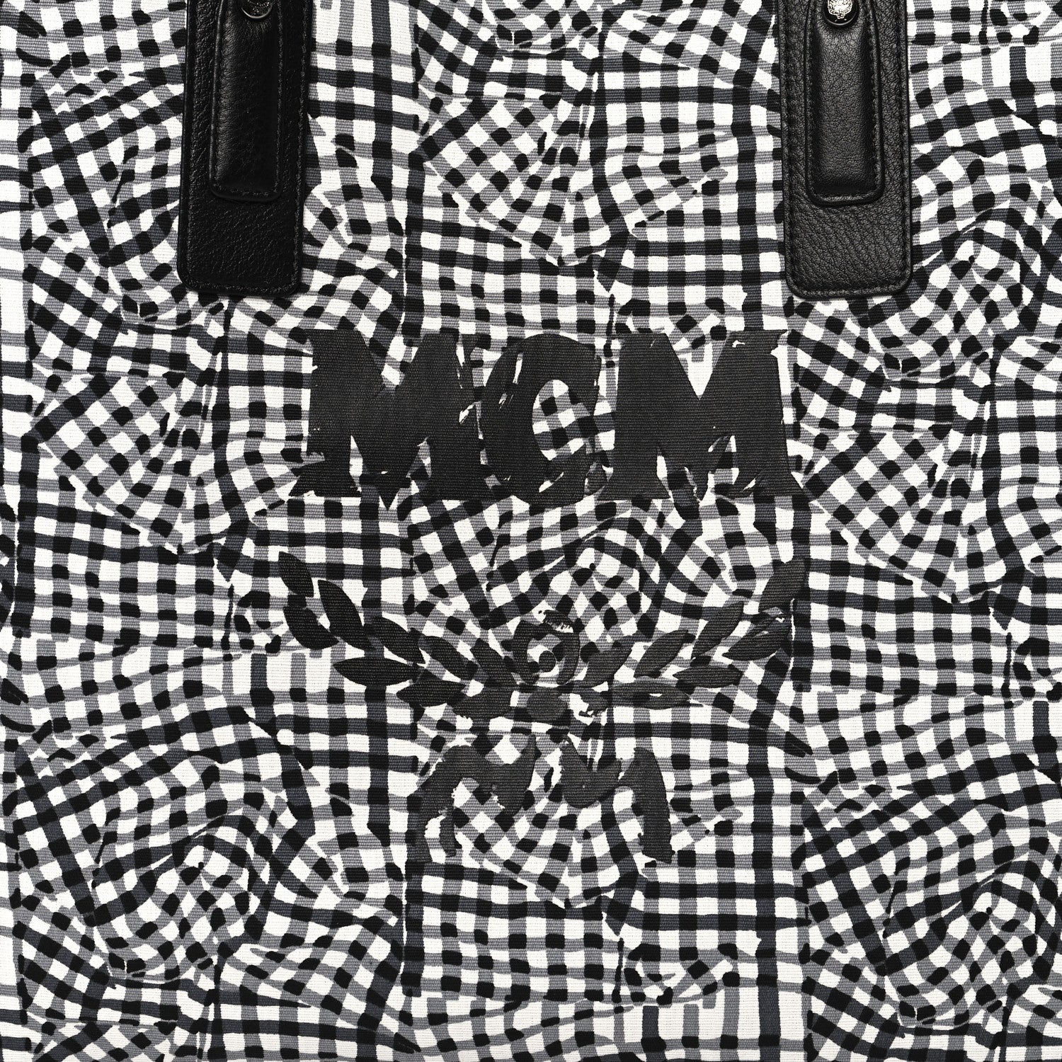 MCM Visetos Large Liz Reversible Shopper Tote Black 10 of 14