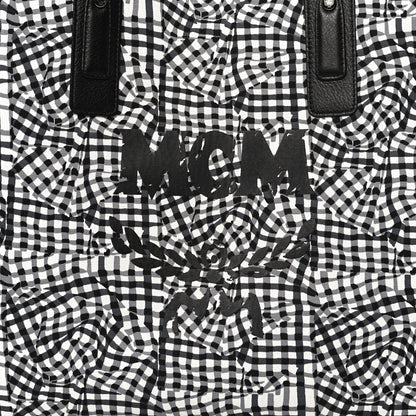 MCM Visetos Large Liz Reversible Shopper Tote Black 10 of 14