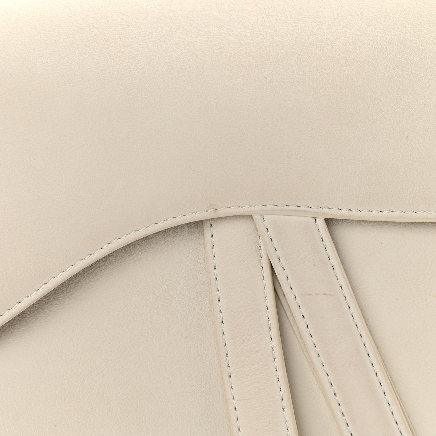 Ultra Matte Calfskin Mini Saddle Bag White