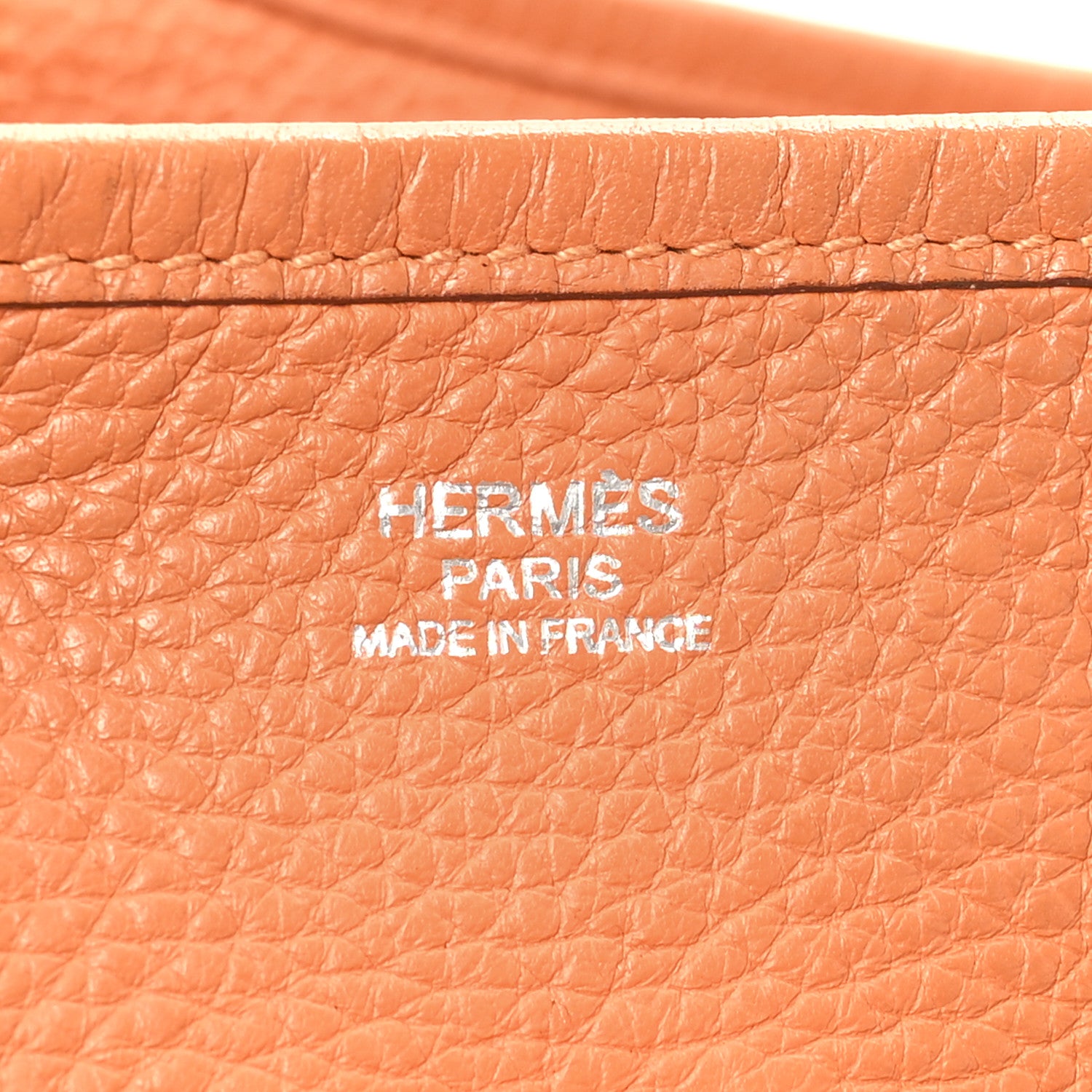 Hermes Taurillon Clemence Evelyne PM Orange 6 of 10