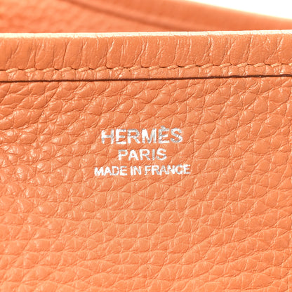 Hermes Taurillon Clemence Evelyne PM Orange 6 of 10