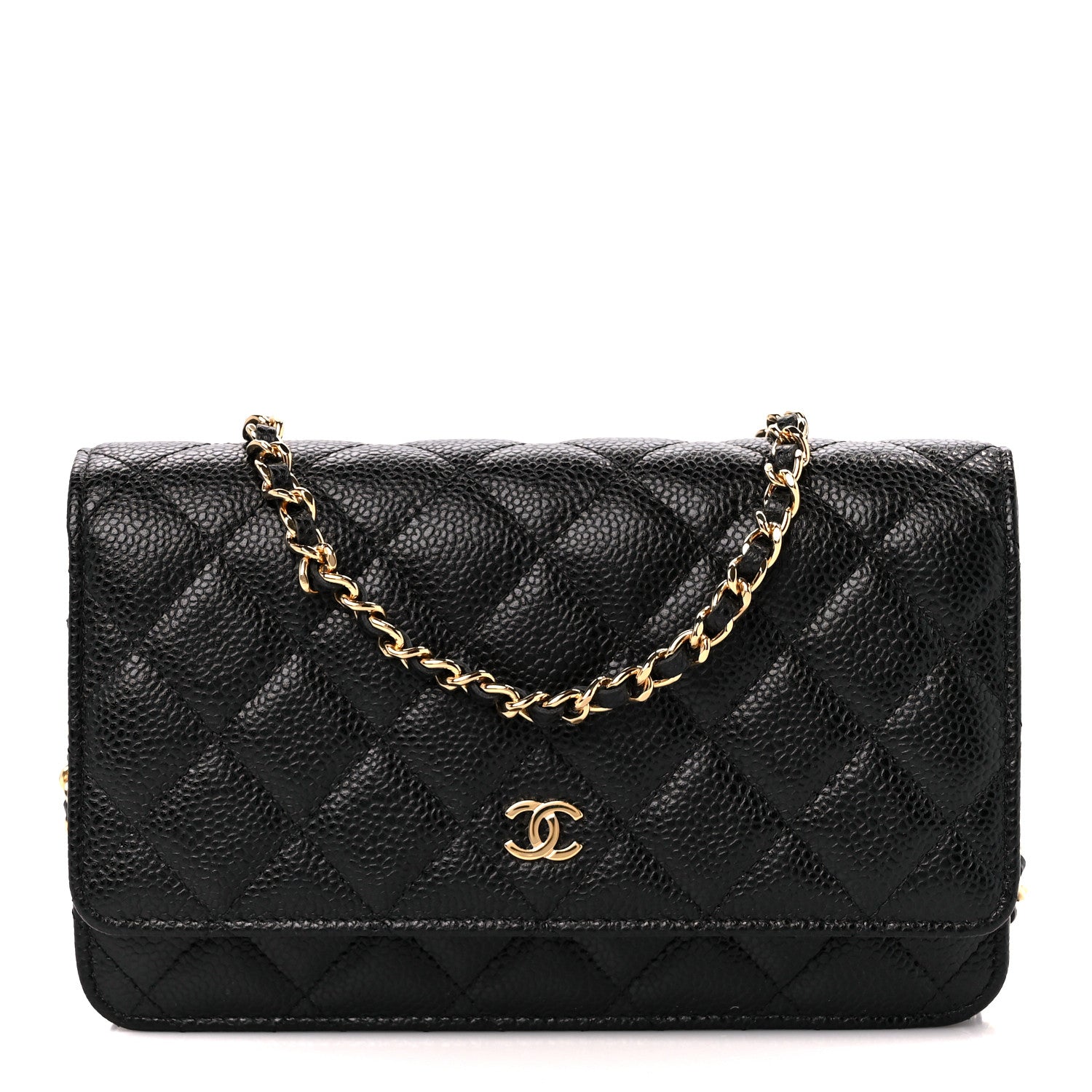Chanel Caviar Quilted Wallet on Chain WOC Black 1 of 12