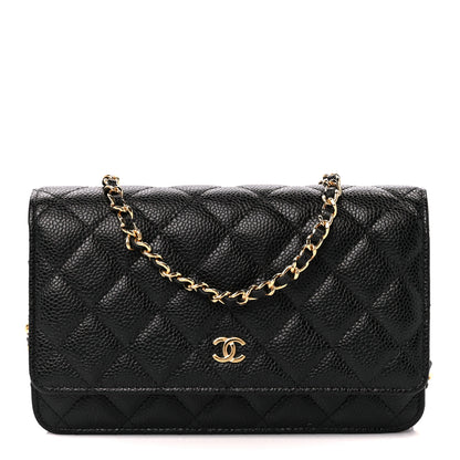 Chanel Caviar Quilted Wallet on Chain WOC Black 1 of 12