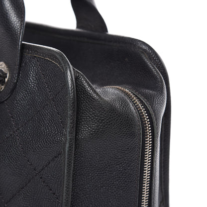 Chanel Caviar Quilted Deauville Bowling Bag Black 12 of 16
