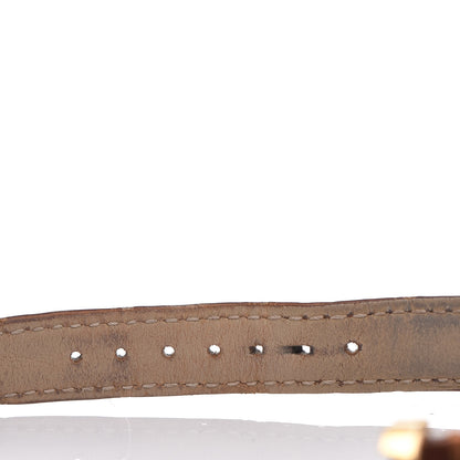 Cartier 18K Yellow Gold Alligator 19mm Tank Americaine Quartz Watch Brown 7 of 8