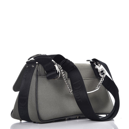 Christian Dior Silk Jersey Crystal Hardcore Bag Grey Black 3 of 8
