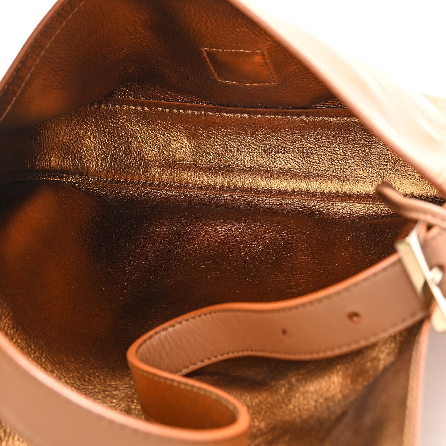 Calfskin Stud Baguette Brown