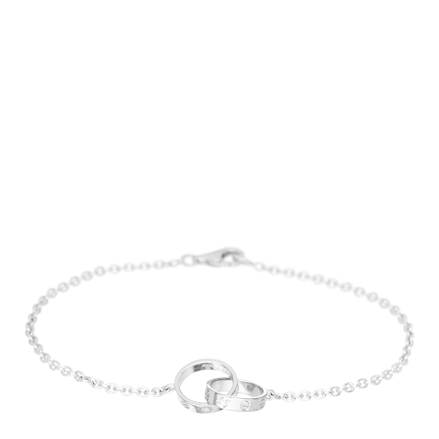 Cartier 18K White Gold Interlocking LOVE Bracelet 1 of 3