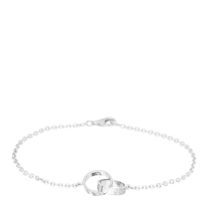 Cartier 18K White Gold Interlocking LOVE Bracelet 1 of 3