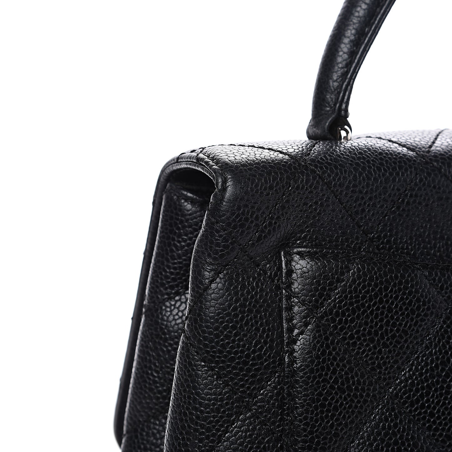 Caviar Quilted Jumbo Kelly Flap Black